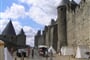 Francie - Carcassonne, lices, prostor mezi vnitřní a vnější hradbou