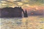 Francie - Claude Monet - Coucher de soleil a Étretat   z roku 1883