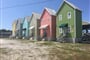 barevné domečky na pobřeží Alabamy u Mexického zálivu