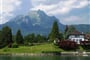 Švýcarsko - lodní výlet z Lucernu, masiv hory Pilatus od jezera Vierwaldstättersee