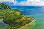 Aerial view of Kualoa Point at Kaneohe Bay, Hawaii, Oahu, Hawaii, USA_shutterstock_5455736081