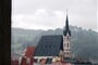 Česká republika - Český Krumlov - kostel sv.Víta, pozdně gotický 1407-38, věž neogotická 1893-4