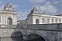 Dánsko - Kodaň - Christiansborg - most a rokokové pavilony z roku 1744