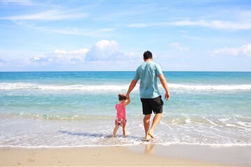 Pláž ideální pro rodinnou dovolenou