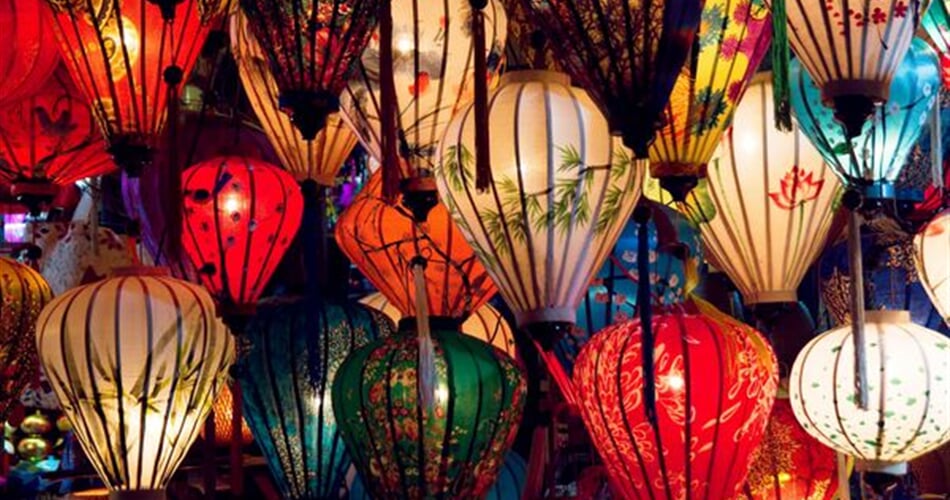 Tradiční lampiony v Hoi Anu