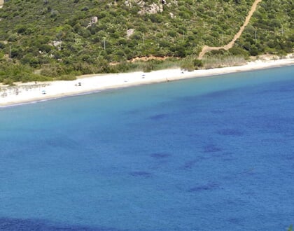 Pláž, Villasimius, Sardinie