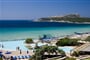 Výhled na bazén a moře, Capo Testa - Santa Teresa, Sardinie