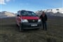 Island, naše Toyota HiAce s průvodcem, v pozadí ledovec Langjökull
