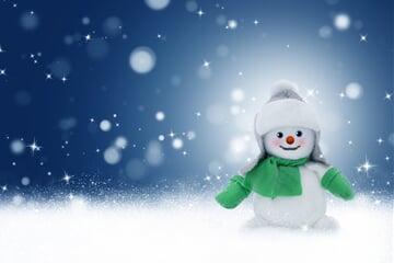 snowman, snow, winter