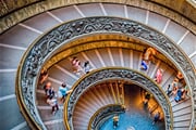 stairs, circular staircase, vatican museum