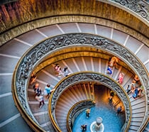 stairs, circular staircase, vatican museum