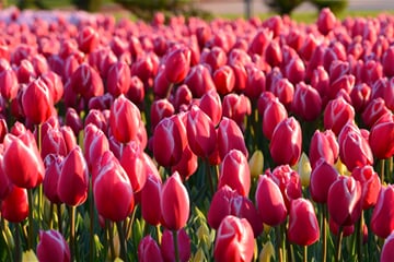 tulips, red, macro