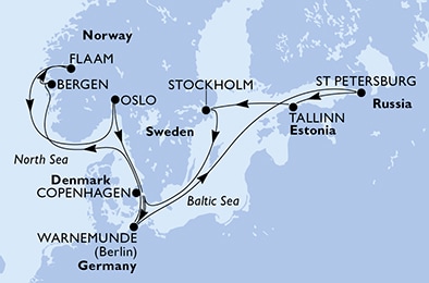 MSC Poesia - Německo,Rusko,Estonsko,Švédsko,Dánsko,Norsko (Warnemünde ...