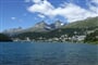 Švýcarsko - Sankt Moritz na bžehu stejnojmenného jezera