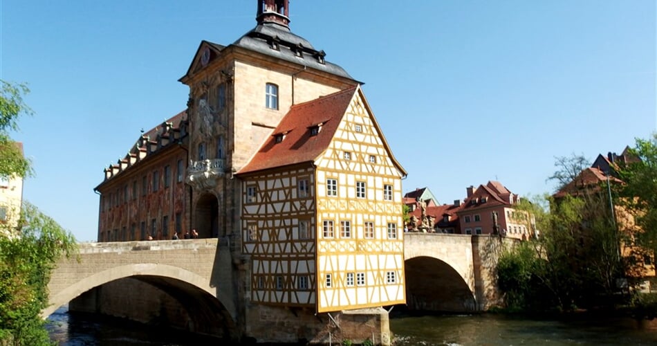 Německo - Bamberg, radnice, 1461-7 na místě starší budovy