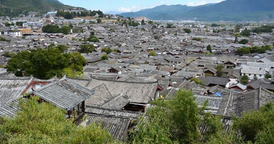 Lijiang – střechy starého města