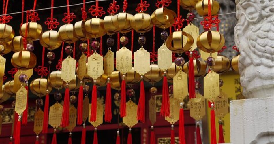 Taiwan - zvonečky v klášteře