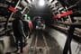 Polsko - Zabrze - důl Quido,podzemní chodby jsou zabezpečeny kovovou výztuží, tzv hajcmany