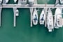 anchored, yachts, dock